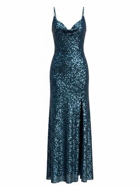 Blue Sequin Prom Dress by Oh Hello, size small